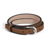 Verstellbares Armband Horseshoe aus Sartorial Leder - Rehbraun - Leder - MB136936 - Armbänder