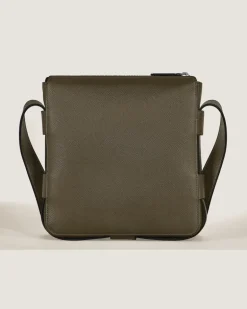 Vertikale Messenger Bag aus Sartorial Leder - Khaki - Leder - MB221562 - Sling Bags