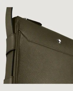 Vertikale Messenger Bag aus Sartorial Leder - Khaki - Leder - MB221562 - Sling Bags