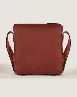 Vertikale Messenger Bag aus Sartorial Leder - Red Oak - Leder - MB222935 - Messenger Bags