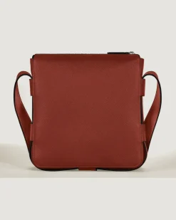 Vertikale Messenger Bag aus Sartorial Leder - Red Oak - Leder - MB222935 - Messenger Bags