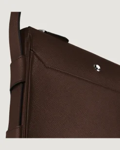 Vertikale Messenger Bag aus Sartorial Leder - Ebony colour - Leder - MB222933 - Messenger Bags