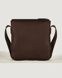 Vertikale Messenger Bag aus Sartorial Leder - Ebony colour - Leder - MB222933 - Messenger Bags