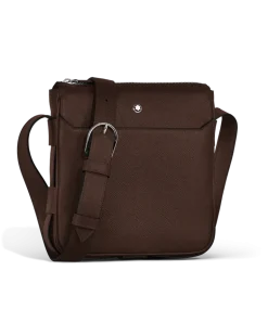 Vertikale Messenger Bag aus Sartorial Leder - Ebony colour - Leder - MB222933 - Messenger Bags