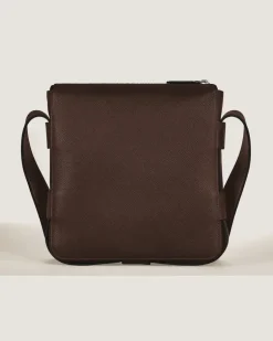 Vertikale Messenger Bag aus Sartorial Leder - Ebony colour - Leder - MB222933 - Messenger Bags
