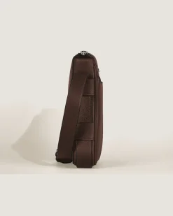 Vertikale Messenger Bag aus Sartorial Leder - Ebony colour - Leder - MB222933 - Messenger Bags