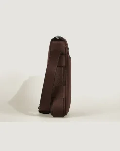 Vertikale Messenger Bag aus Sartorial Leder - Ebony colour - Leder - MB222933 - Messenger Bags