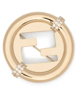 Verzierte Anstecknadel mit FF-Logo - Gold