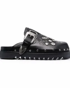 Verzierte Clogs - Schwarz