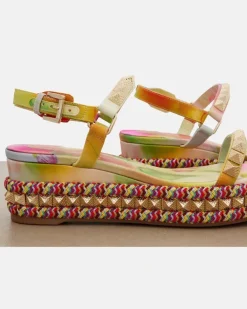 Verzierte Espadrille-Wedges Pyraclou Multicolor