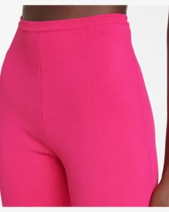Verzierte Leggings aus Strick Rosa