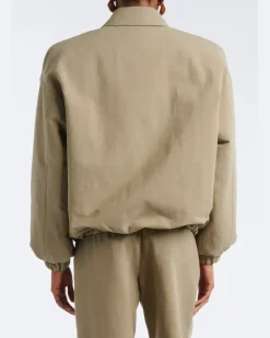 Verzierter Kaftan aus einem Seidengemisch GrüN