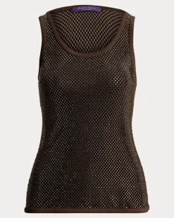 Verziertes Mesh-Tanktop Melony Brown