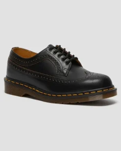Vintage 3989 Quilon Leder Brogues Schuhe in Schwarz, Größe