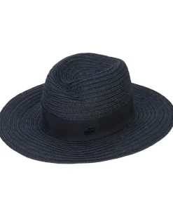 Virginie Fedora aus Stroh - Blau