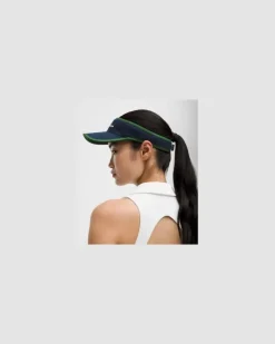 Visier aus Baumwoll-Canvas mit abnehmbarem Schweißband – Größe in True Navy/Ivy Grove