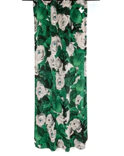 Vorhang mit Rosen - Grün