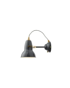 Wandleuchte 1227 - Grau - Messing - Designer George Carwardine