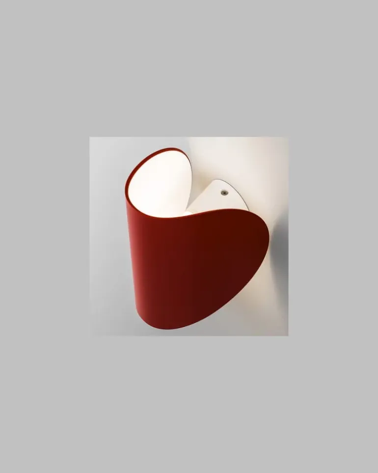 Wandleuchte IO - Rot - klarlackbeschichtetes Aluminium - Designer Claesson Koivisto Rune
