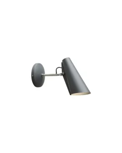Wandleuchte mit Stromkabel Birdy - Grau - bemaltes Aluminium - Designer Birger Dahl