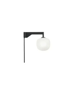 Wandleuchte mit Stromkabel Rime - Schwarz - mundgeblasenes Glas - Designer Taf Architects