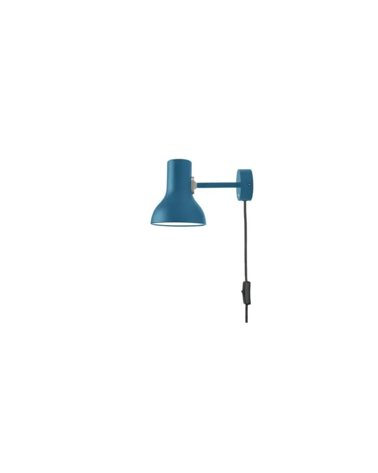 Wandleuchte mit Stromkabel Type 75 - Blau - Aluminium - Designer Margaret Howell
