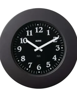 Wanduhr aus Edelstahl - Schwarz