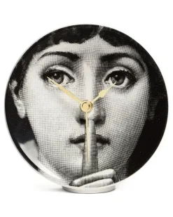 Wanduhr aus Keramik - Schwarz
