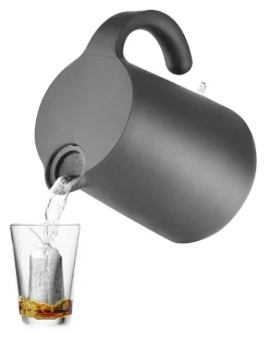 Wasserkocher mit abgerundetem Henkel - Schwarz