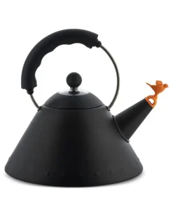 Wasserkocher mit Vogel - Schwarz