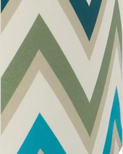 Watamu Hocker mit Zickzackmuster - Weiß