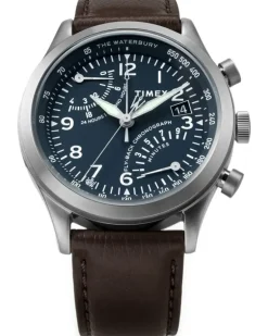 Waterbury Traditional Fly Back Chronograph 43mm - Blau