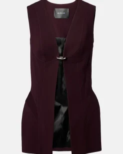 Wattierte Weste Violett