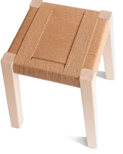 Weaver's Hocker aus Holz - Braun