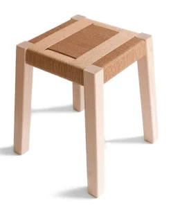 Weaver's Hocker aus Holz - Braun