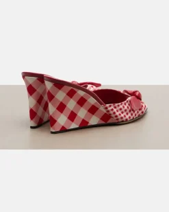 Wedge-Pantoletten Livi Rot