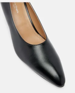 Wedge-Pumps aus Leder Schwarz