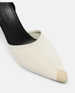 Wedges aus Canvas Beige