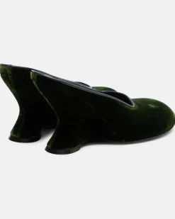 Wedges 95 aus Samt GrüN