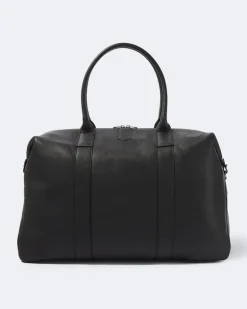 Weekender aus Leder Schwarz