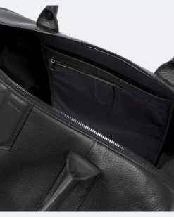 Weekender aus Leder Schwarz