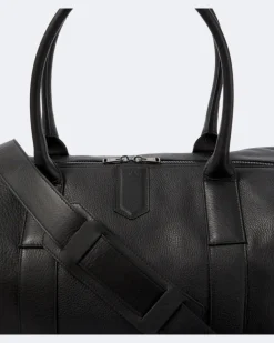 Weekender aus Leder Schwarz