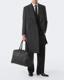 Weekender aus Leder Schwarz