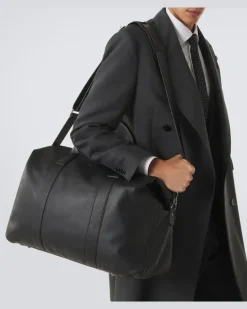Weekender aus Leder Schwarz