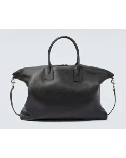 Weekender aus Leder Schwarz