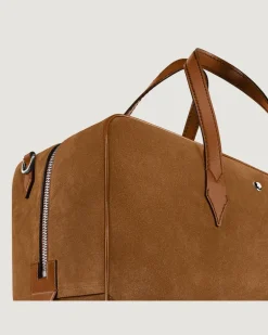 Weekender Bag 45 aus Wildleder - Karamell - Leder - MB221674 - Duffle Bags