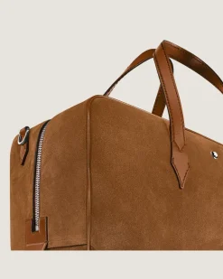 Weekender Bag 45 aus Wildleder - Karamell - Leder - MB221674 - Duffle Bags