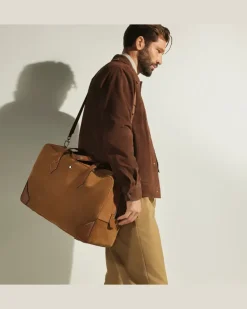 Weekender Bag 45 aus Wildleder - Karamell - Leder - MB221674 - Duffle Bags