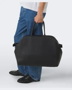 Weekender Marco aus Leder Schwarz