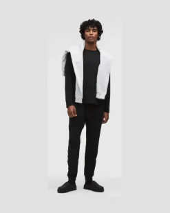 Weiches Jersey-Langarmshirt für Männer – Größe in Schwarz